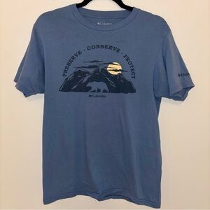 Columbia Blue Short Sleeve Printed T-shirt Size Medium